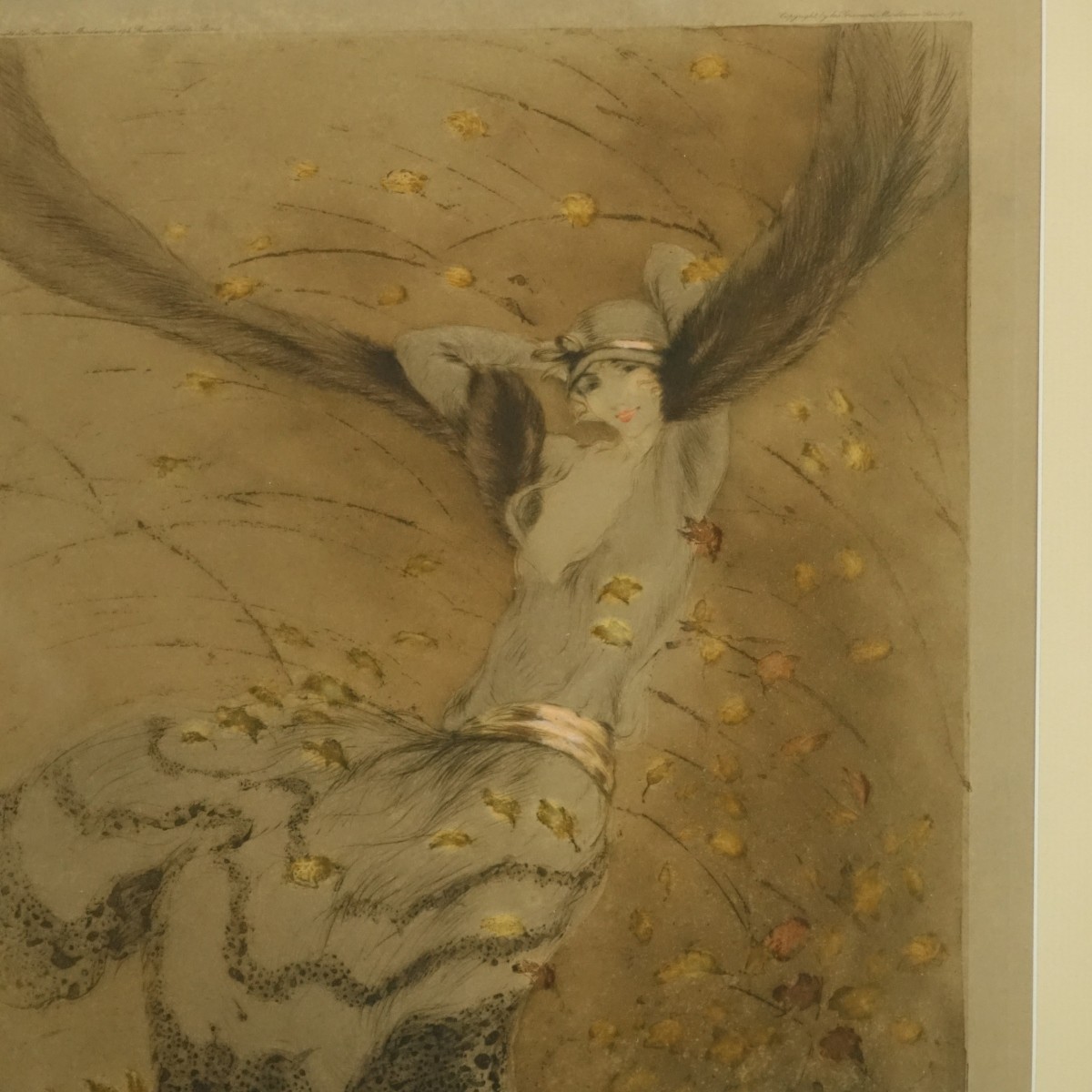 Louis Icart (1888-1950) Autumn Swirls Etching