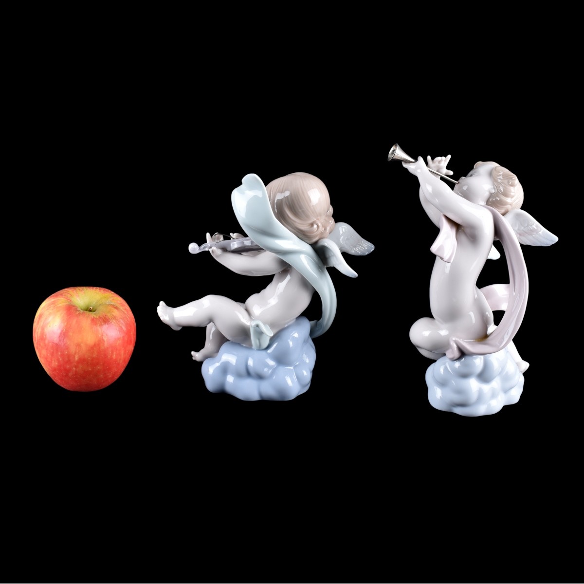 Two Lladro Musical Cherub Figurines