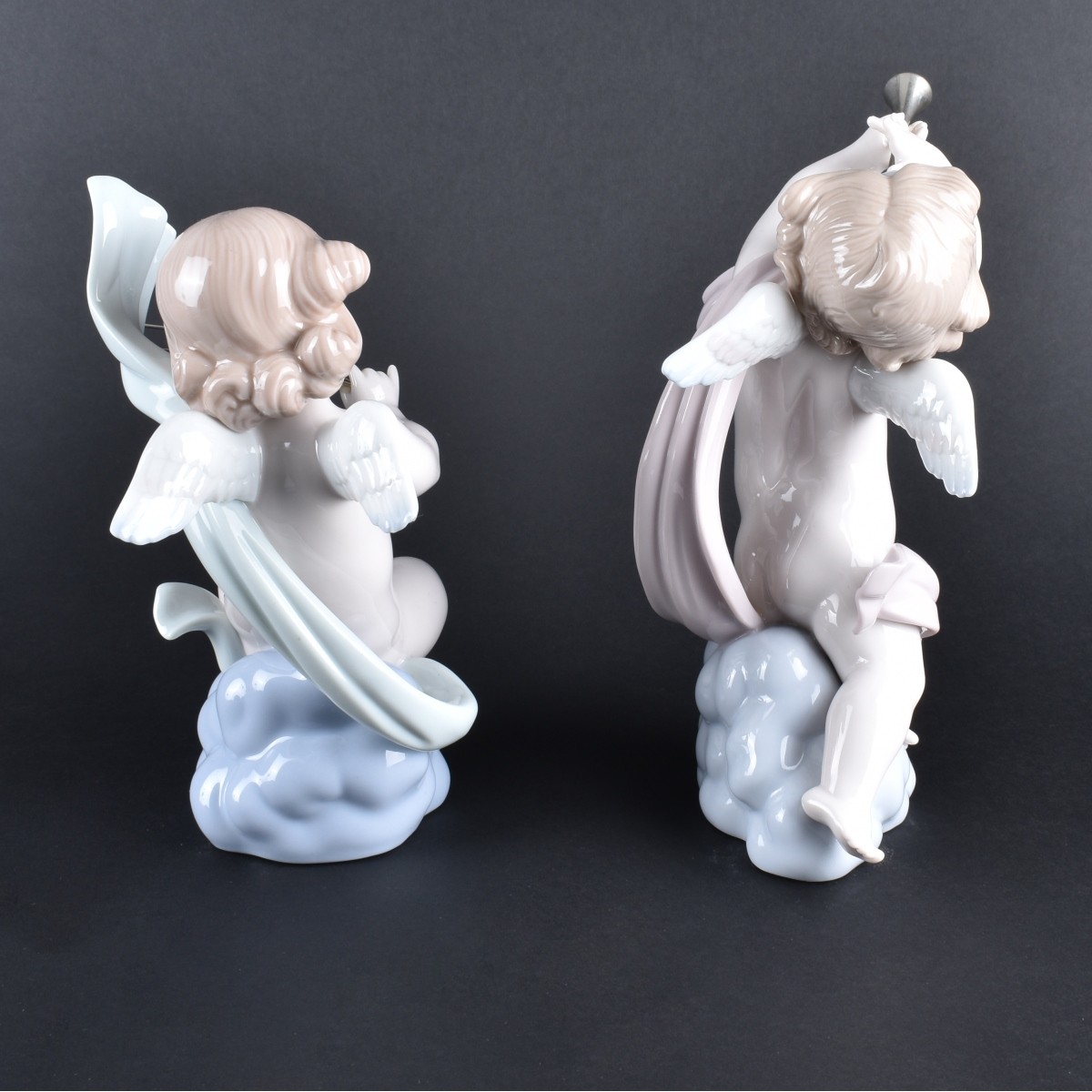 Two Lladro Musical Cherub Figurines