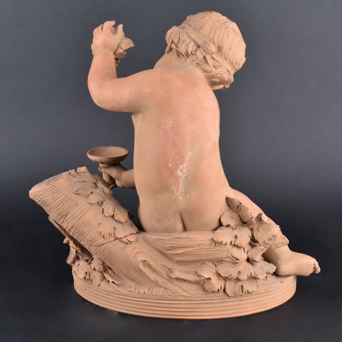 R. Roel (19/20th C) Terracotta Sculpture