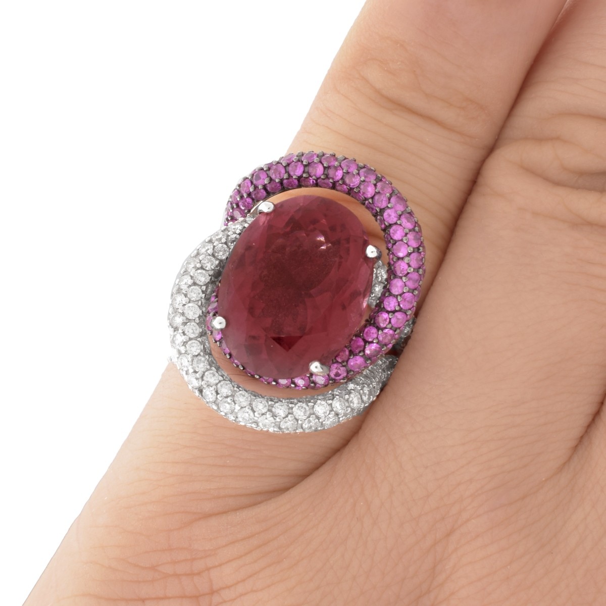 Tourmaline, Diamond and 18K Ring