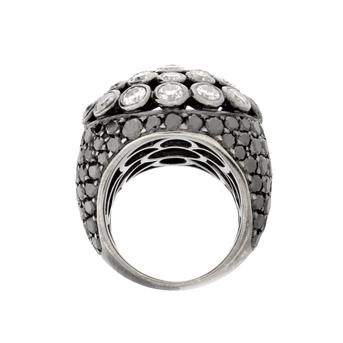Black & White Diamond and 18K Ring