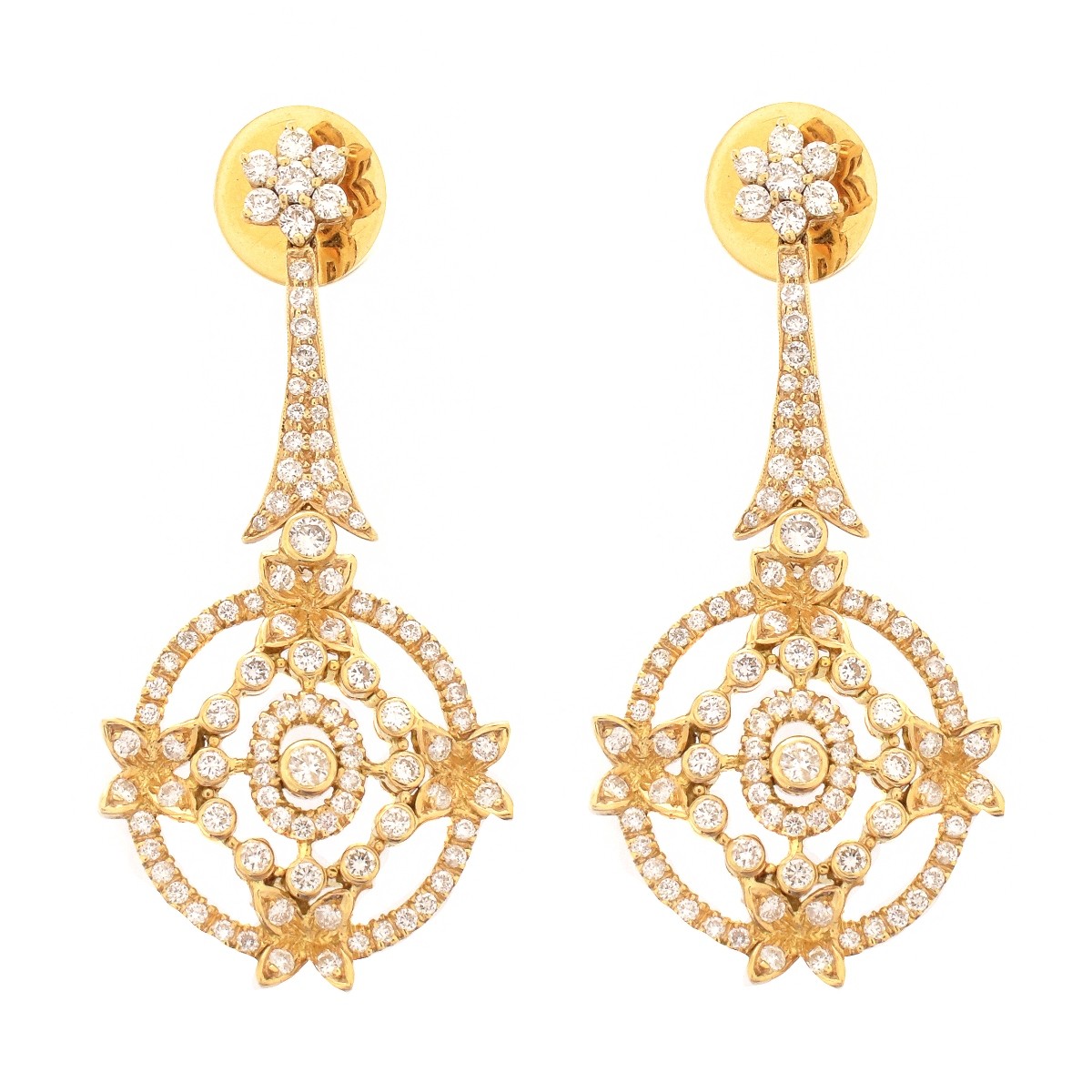 Diamond and 18K Earrings