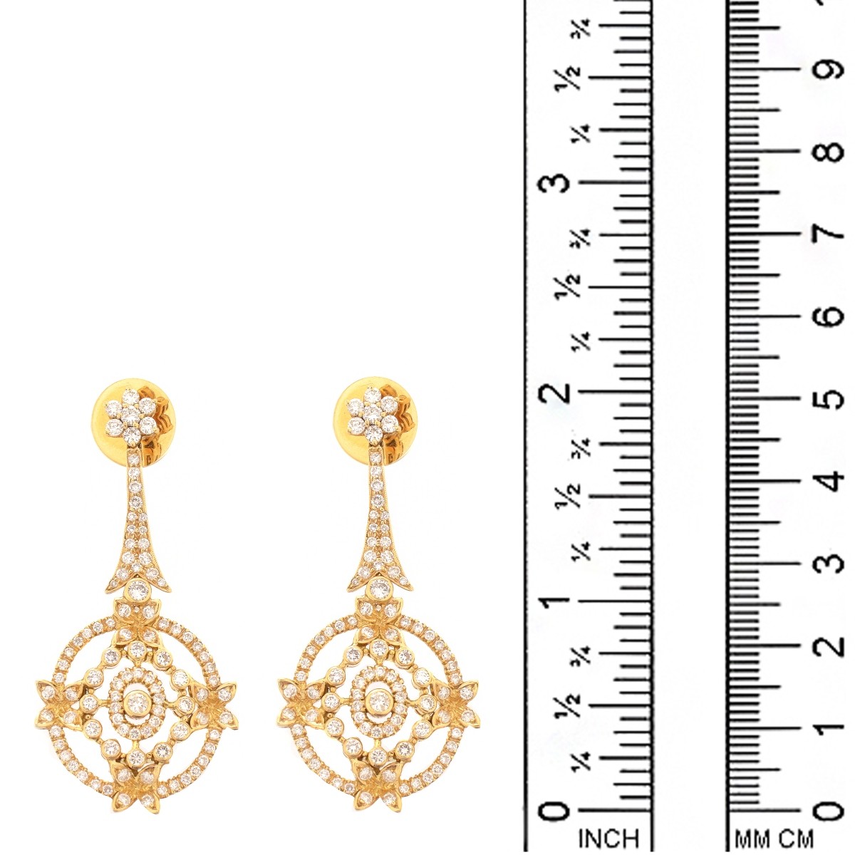 Diamond and 18K Earrings