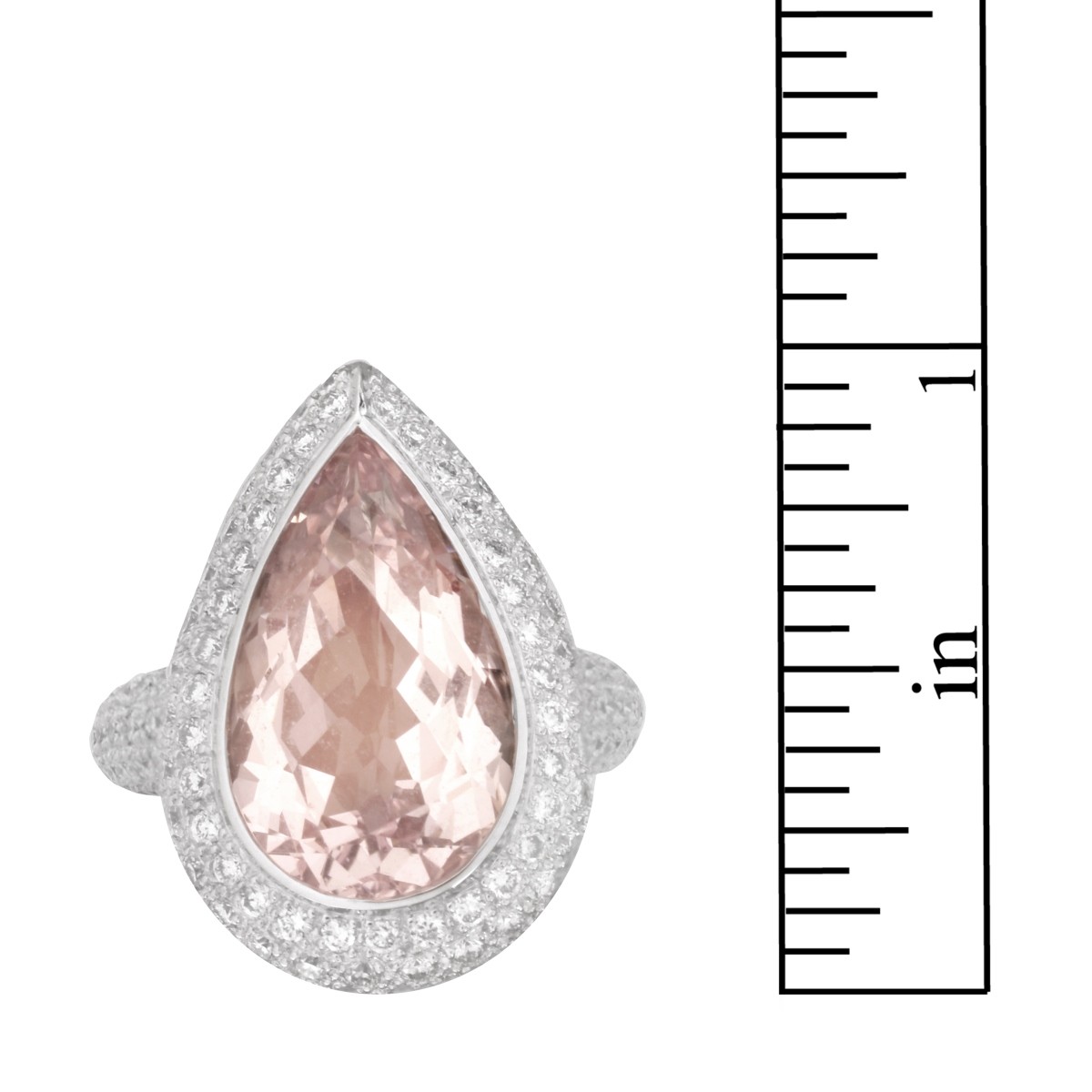 Kunzite, Diamond and 18K Ring