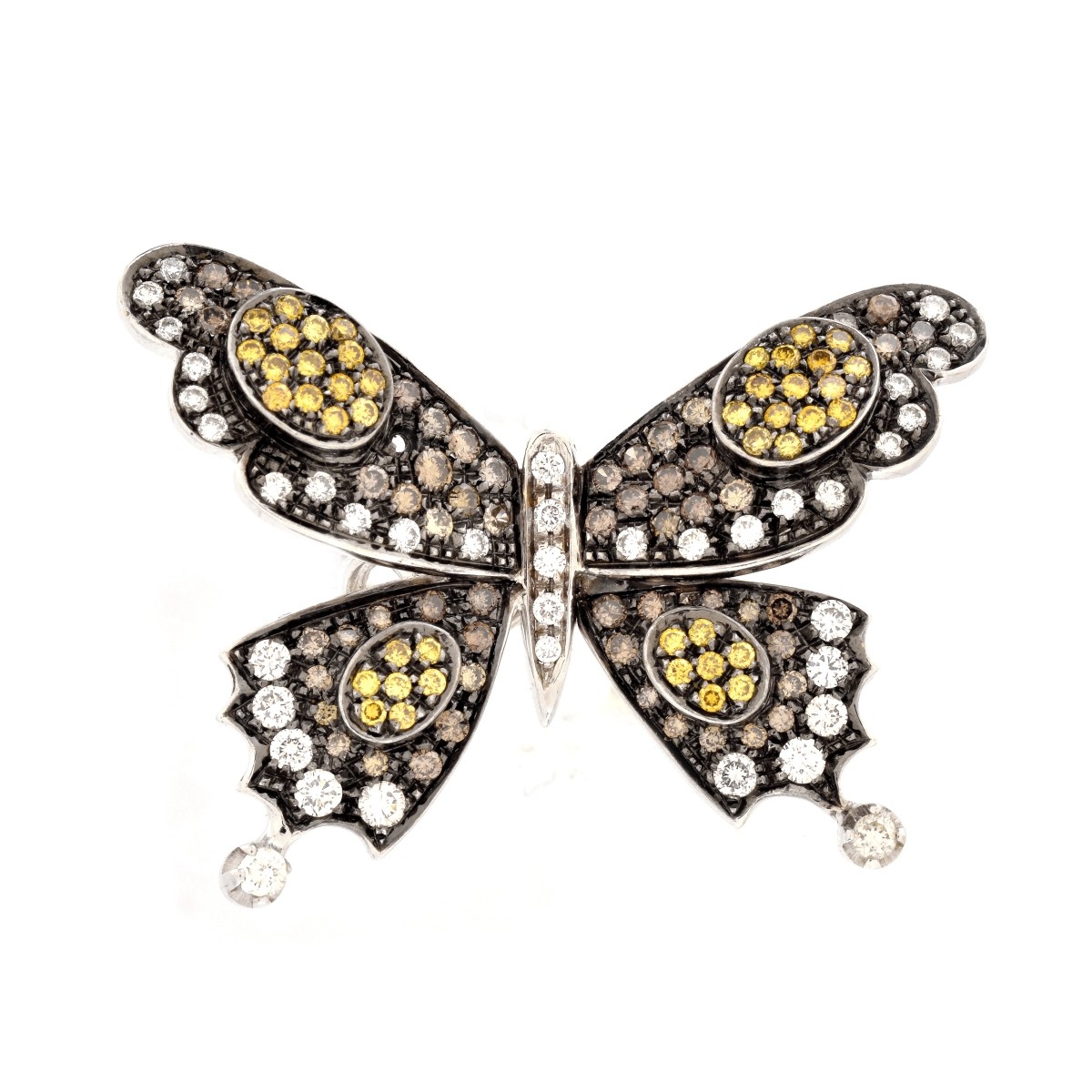 Diamond and 18K Butterfly Ring