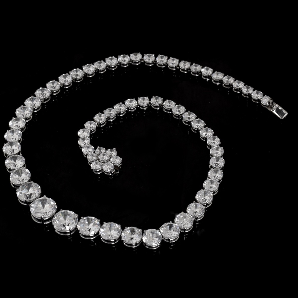 18K and Cubic Zirconia Necklace