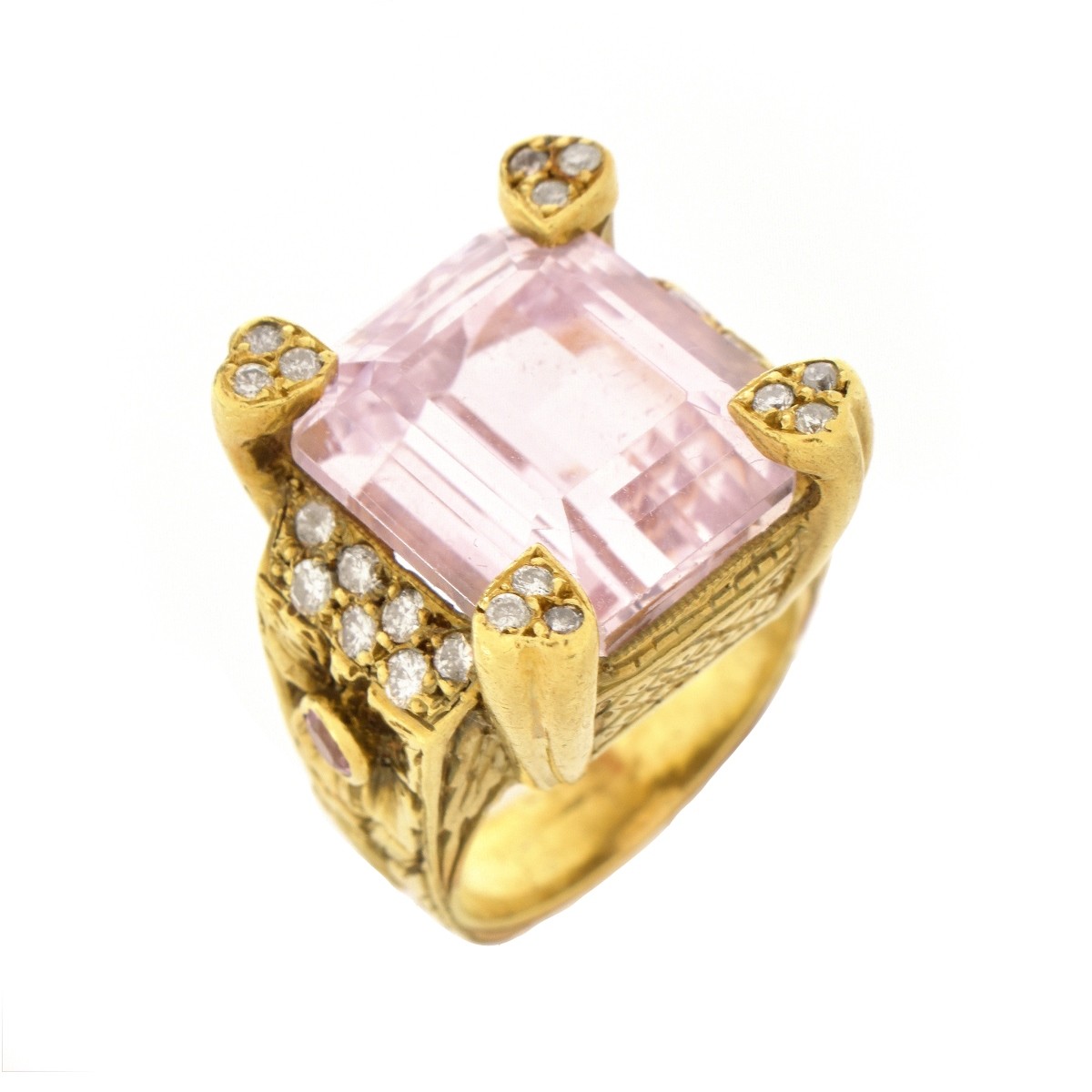 Judith Ripka Kunzite and 18K Ring