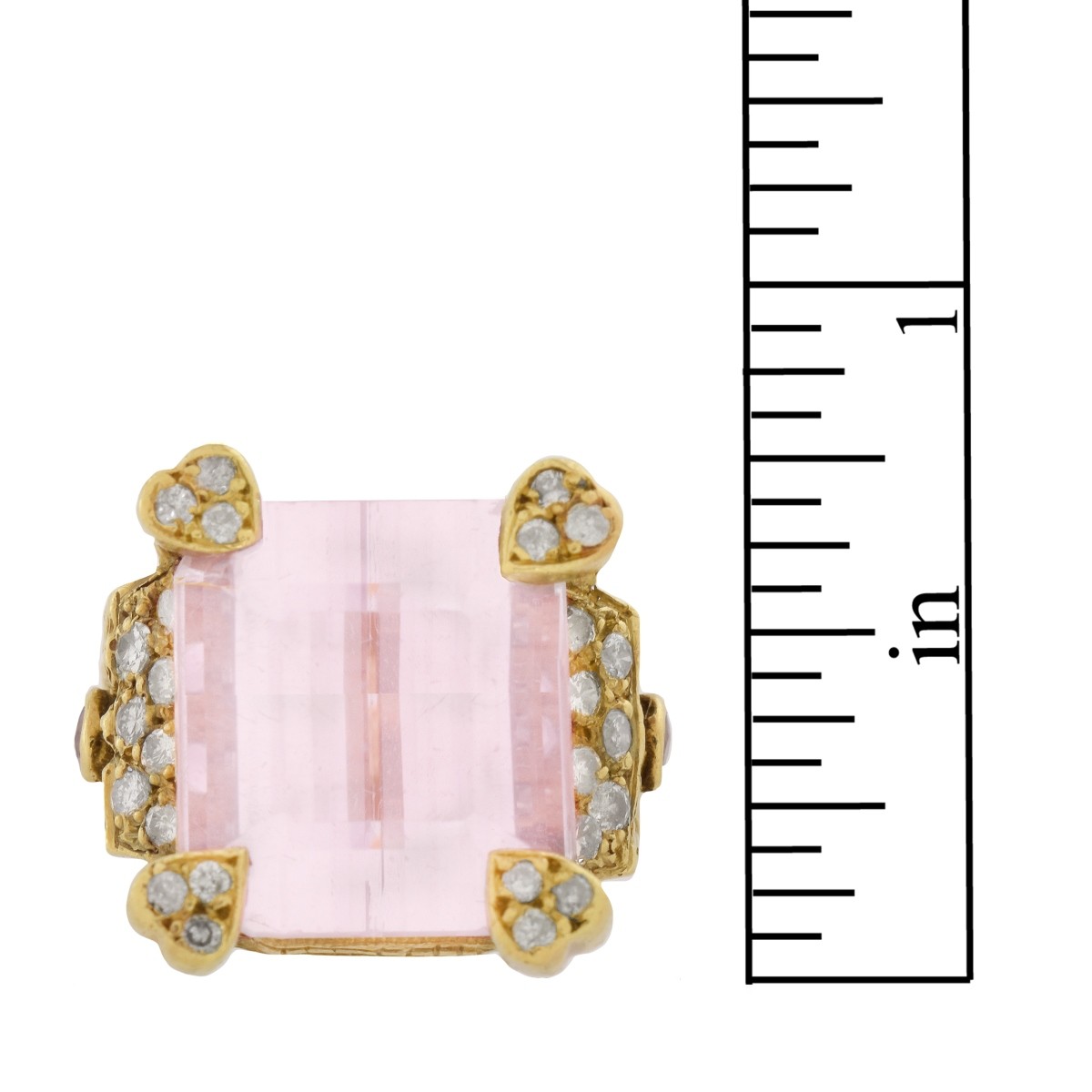 Judith Ripka Kunzite and 18K Ring