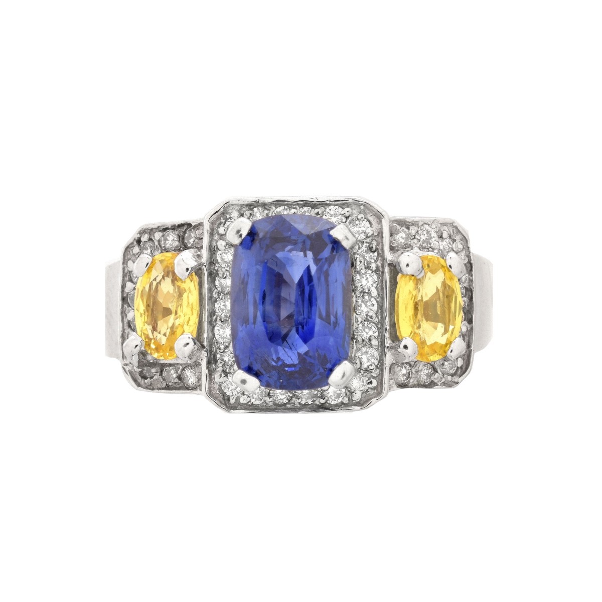 Sapphire, Diamond and 18K Ring