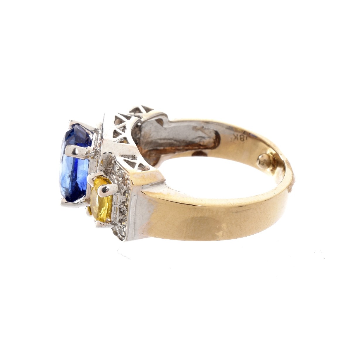 Sapphire, Diamond and 18K Ring