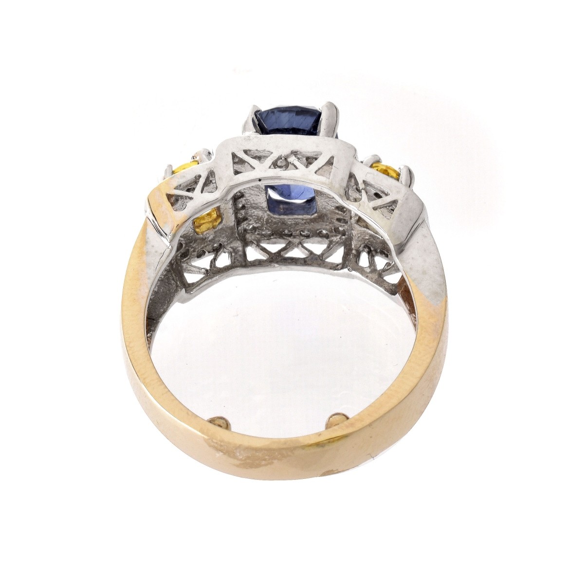 Sapphire, Diamond and 18K Ring