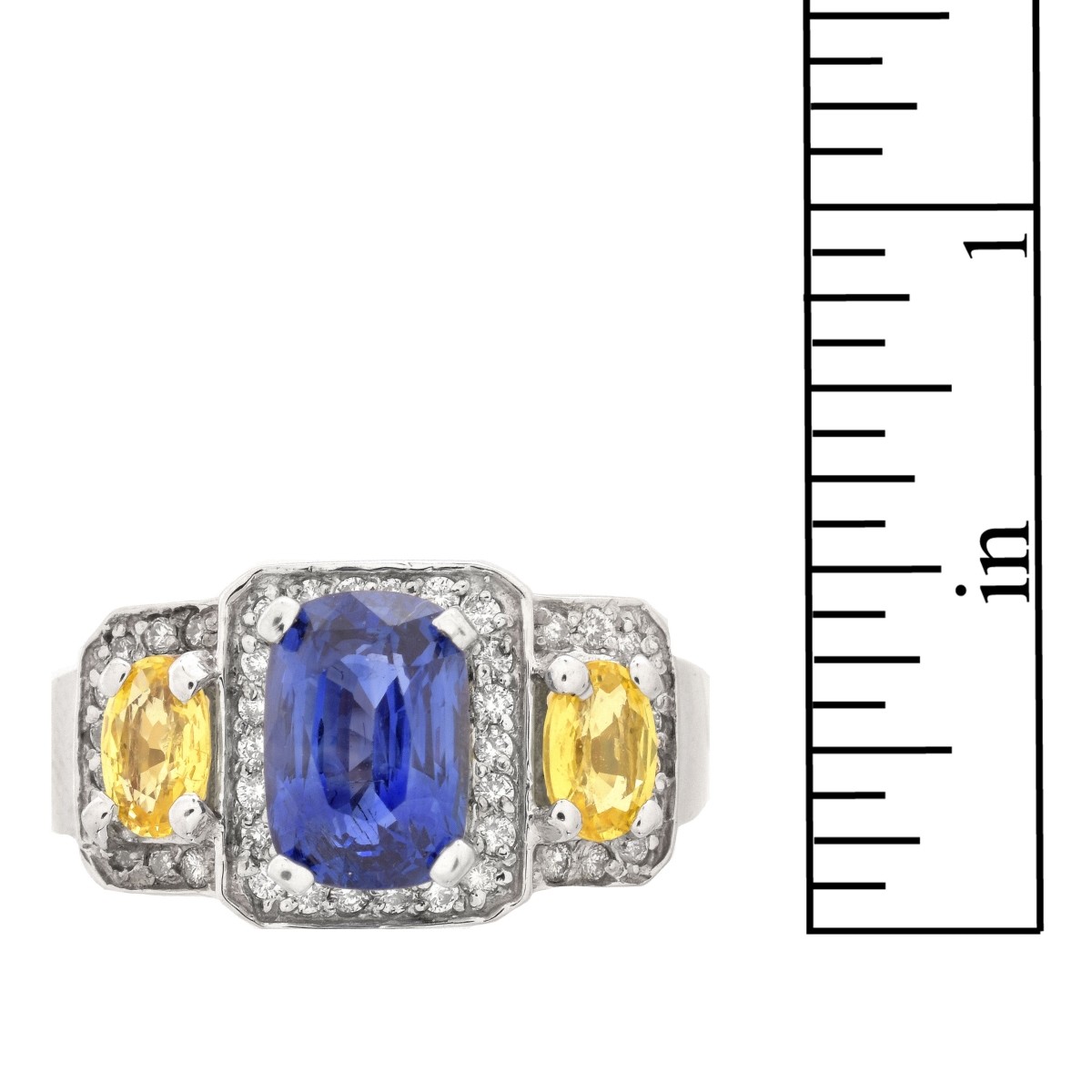 Sapphire, Diamond and 18K Ring