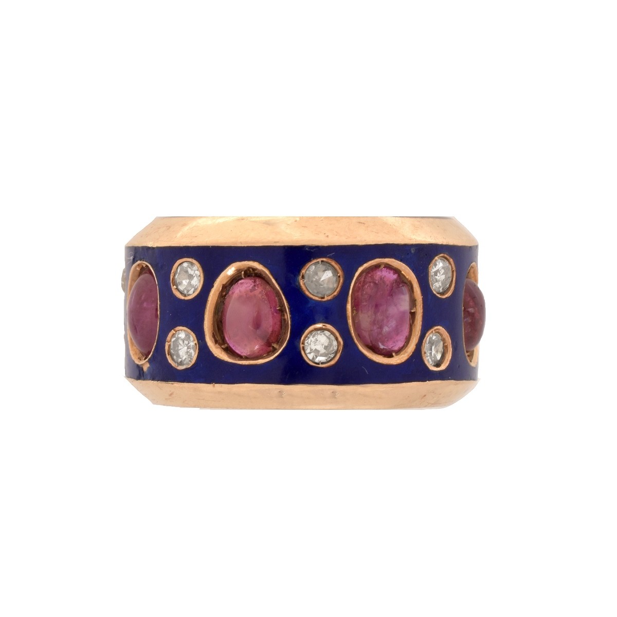 Antique Ruby, Diamond and 14K Ring