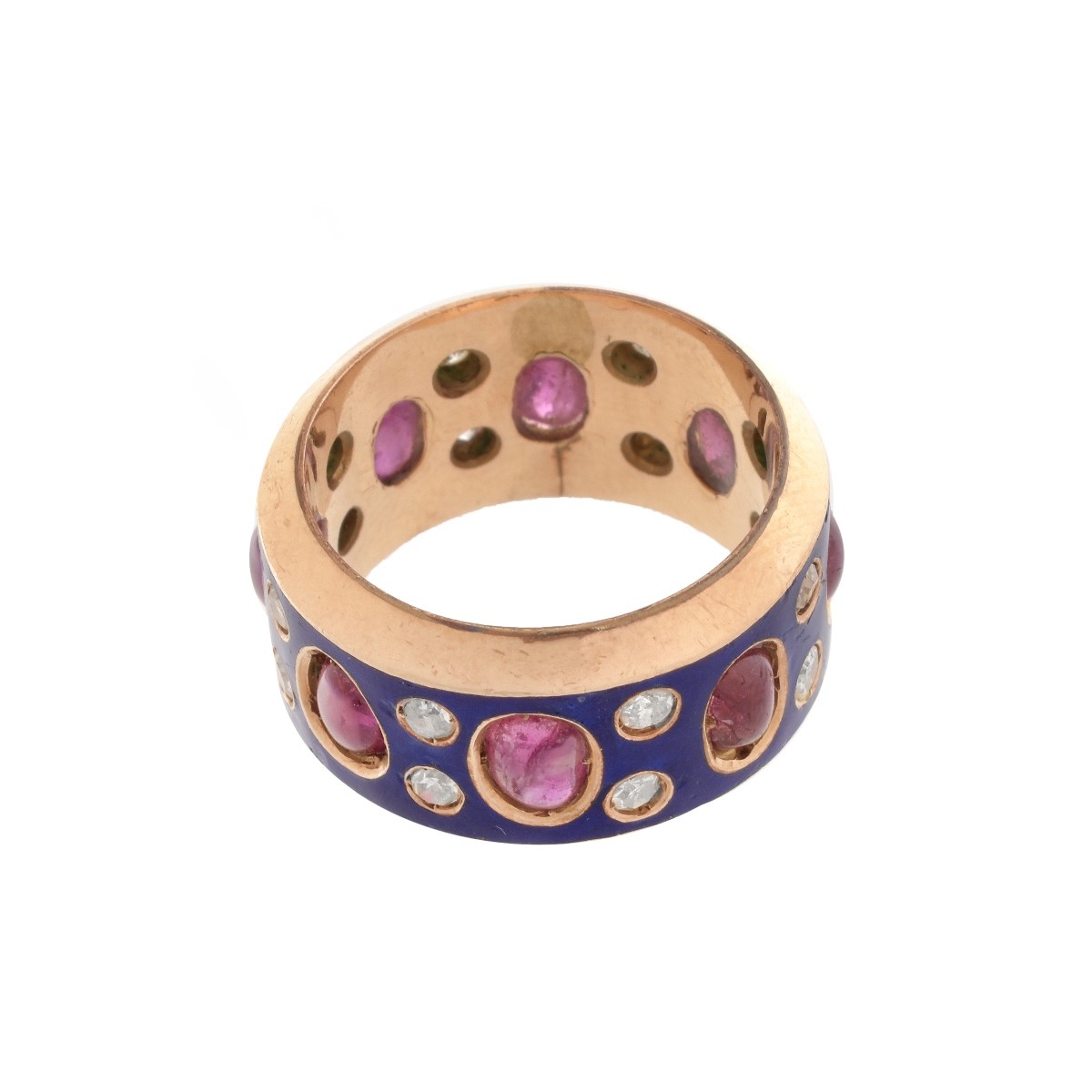 Antique Ruby, Diamond and 14K Ring