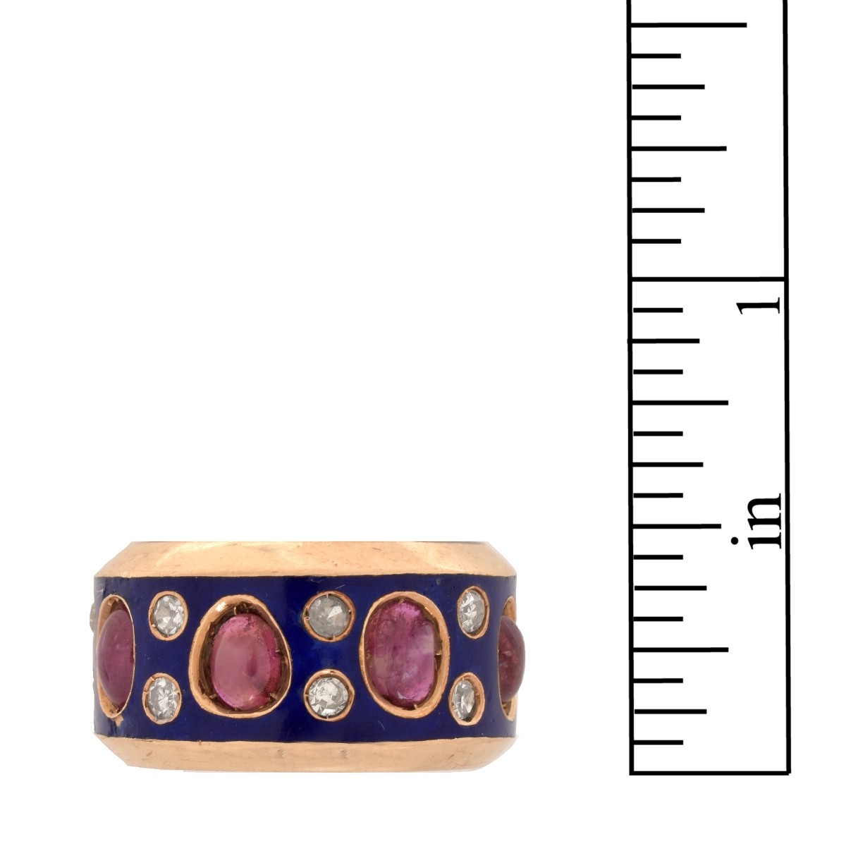 Antique Ruby, Diamond and 14K Ring