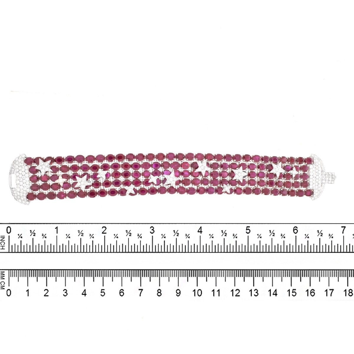 Burma Ruby, Diamond and 18K Bracelet