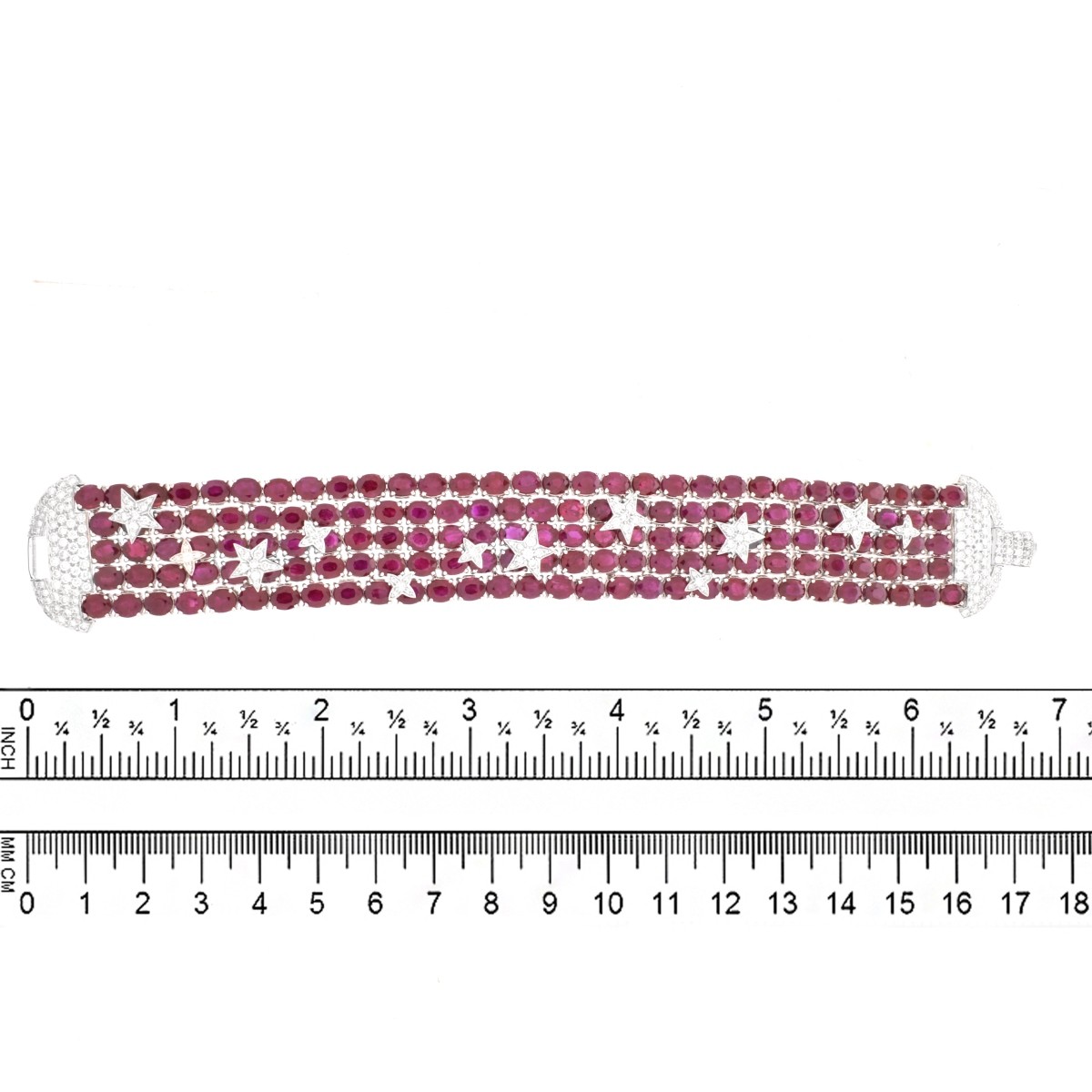 Burma Ruby, Diamond and 18K Bracelet