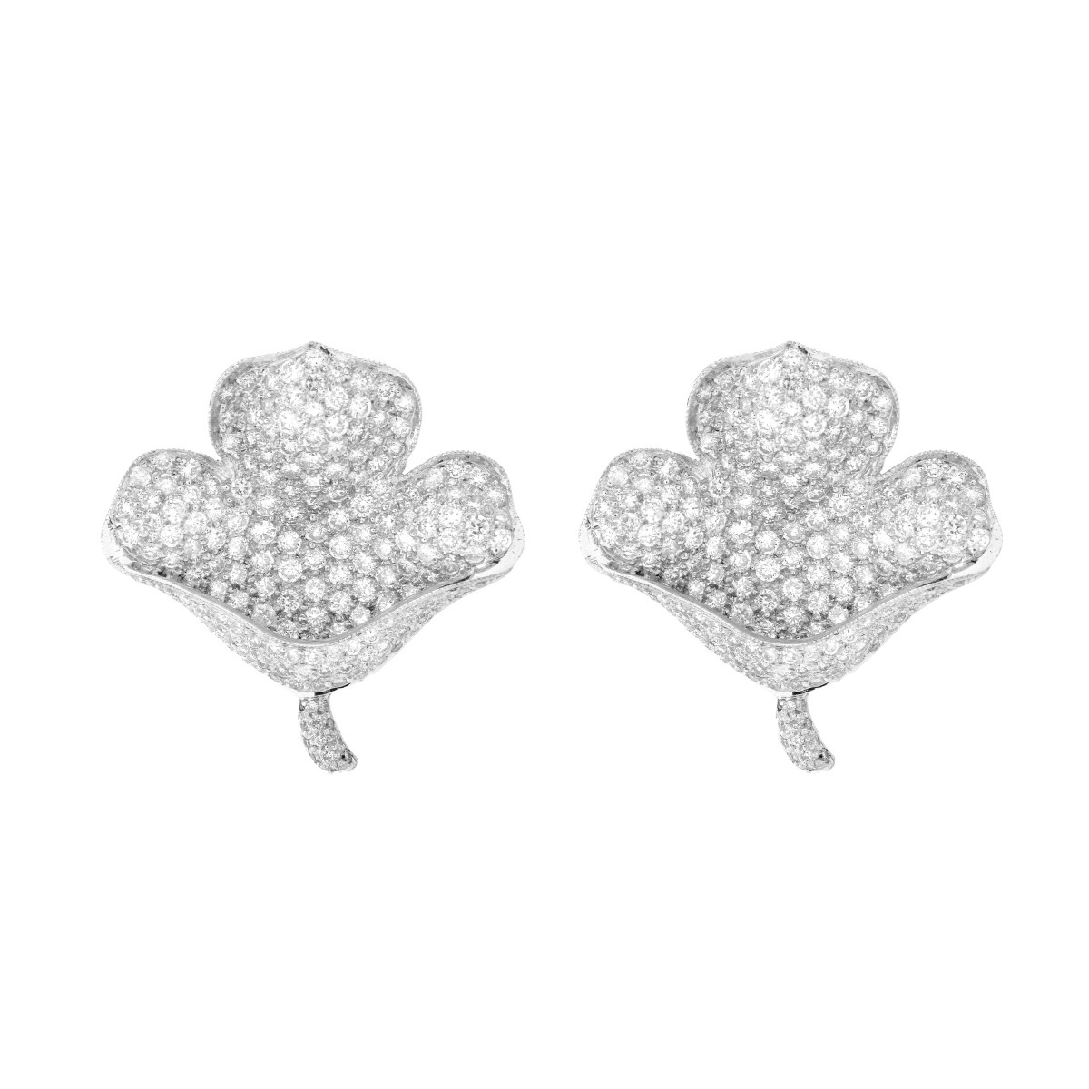 Diamond and 18K Earrings