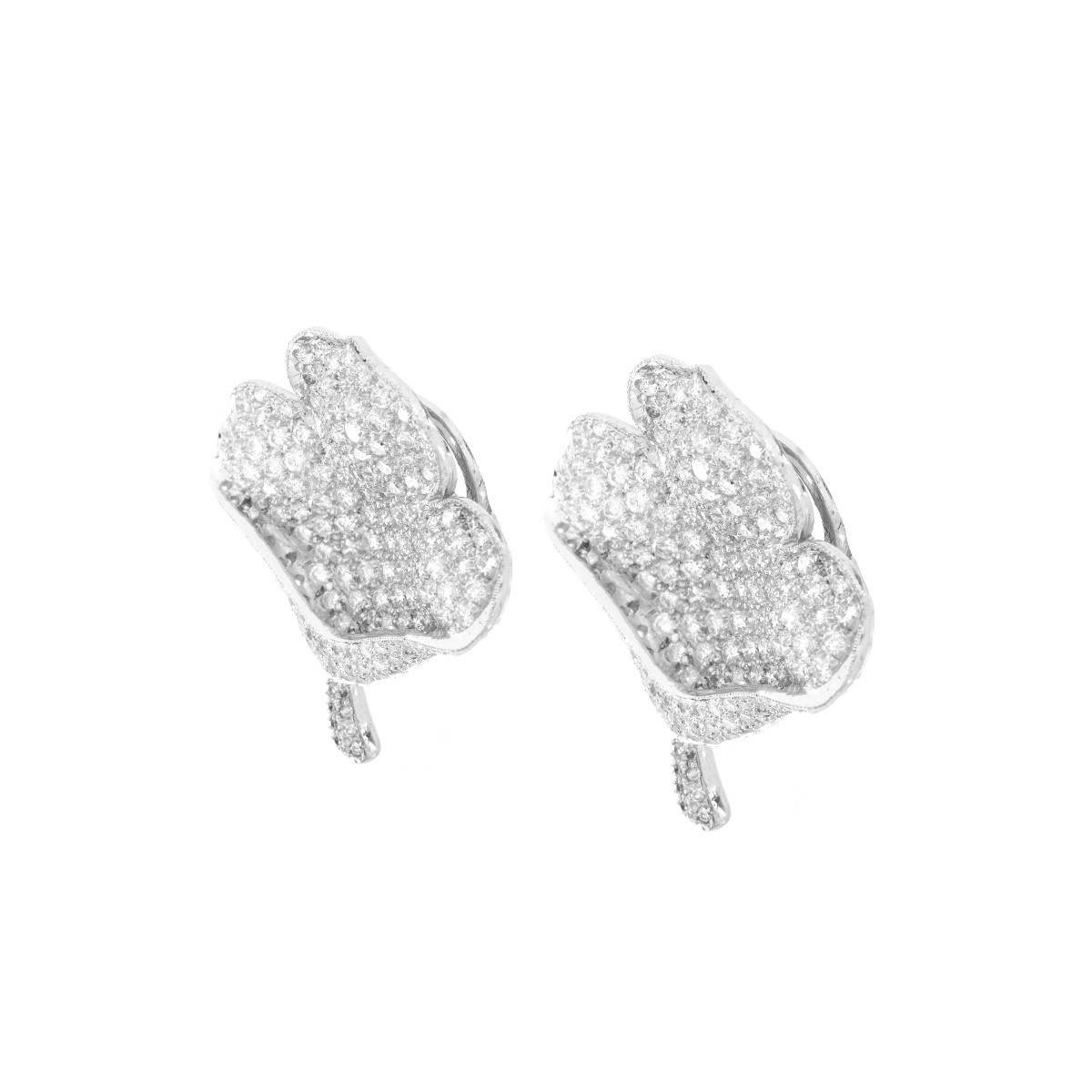 Diamond and 18K Earrings