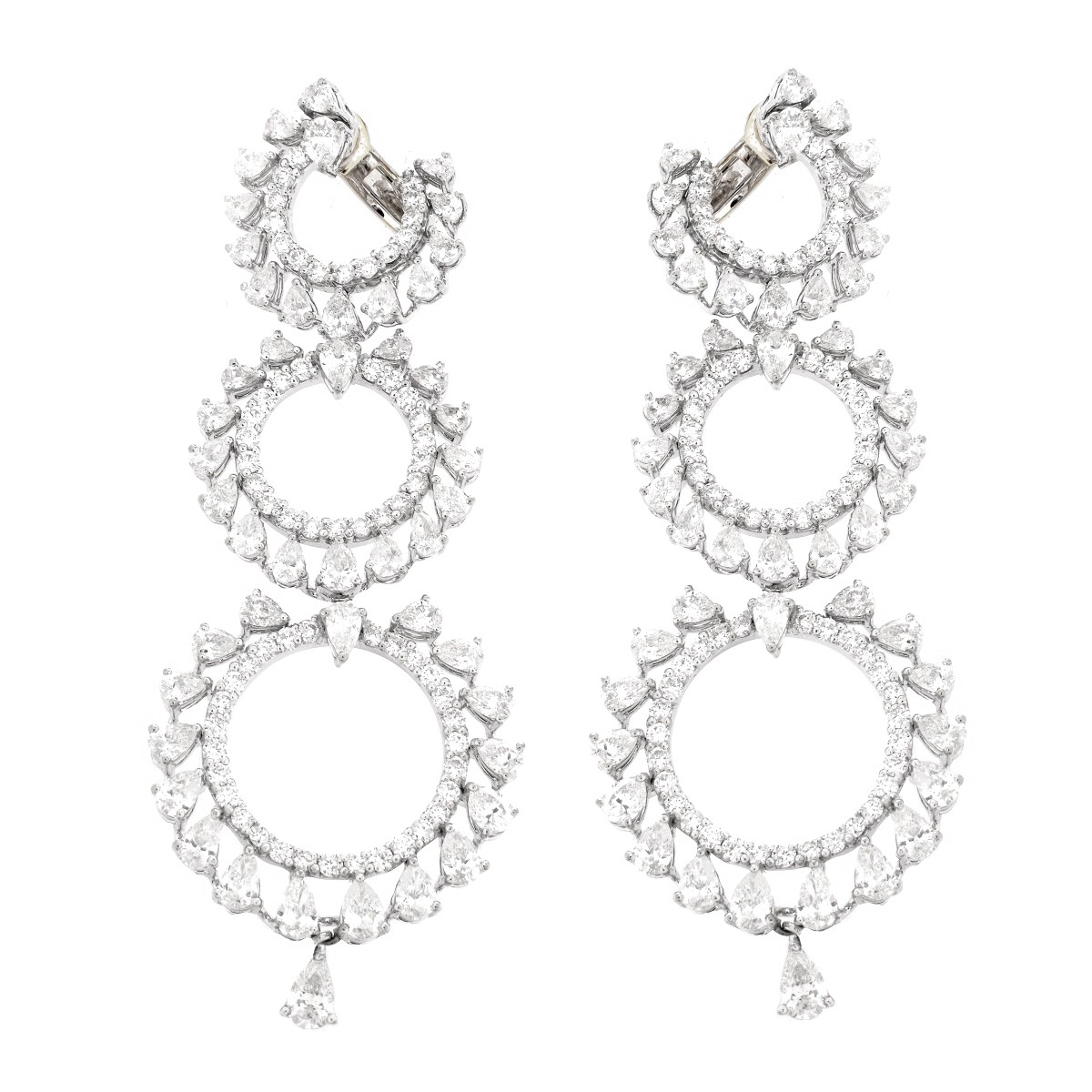 Diamond and 18K Earrings