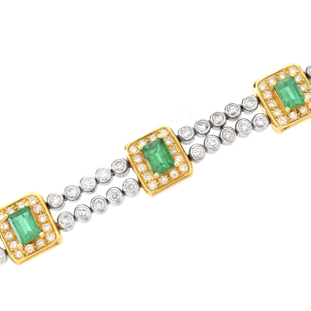 Emerald, Diamond and 18K Bracelet