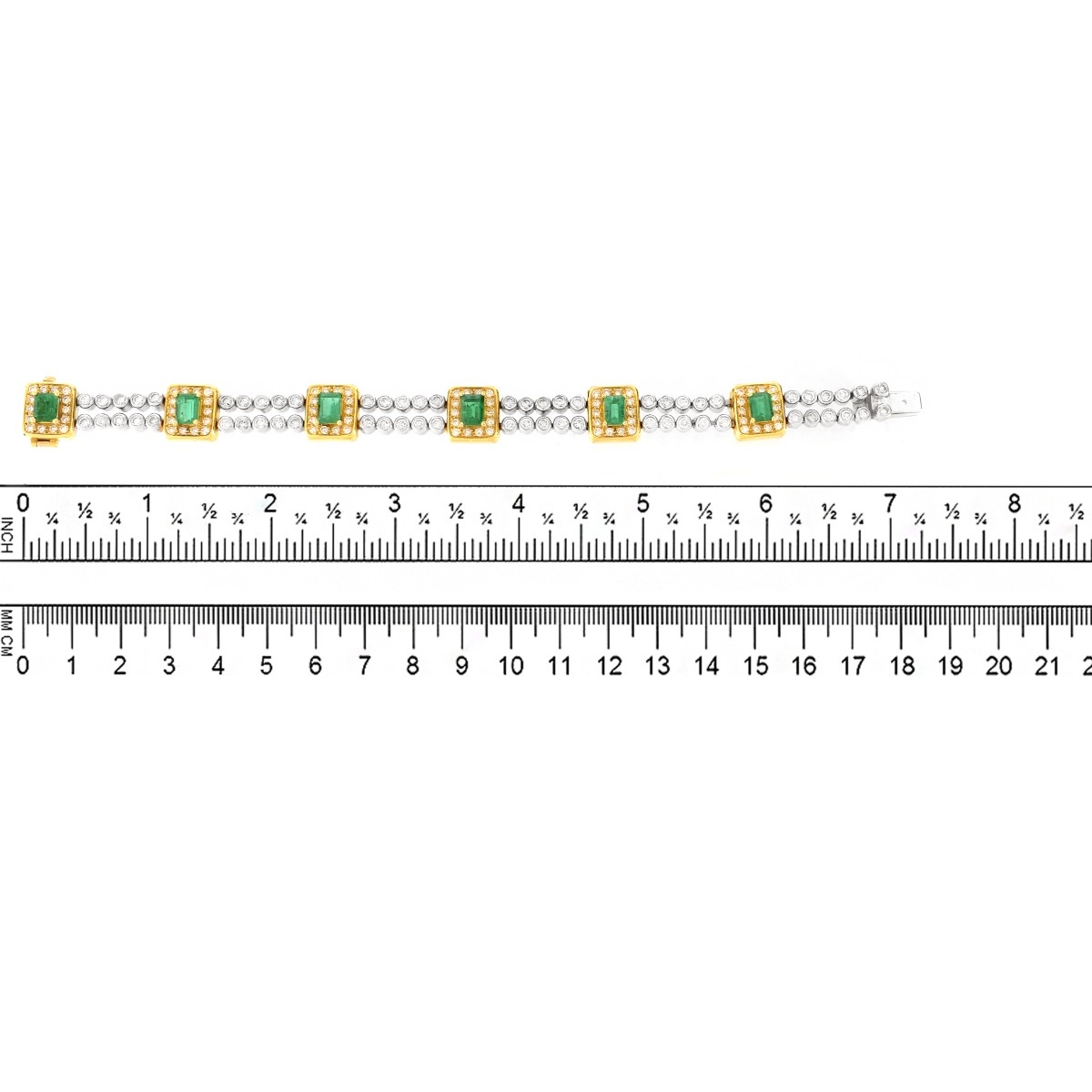 Emerald, Diamond and 18K Bracelet