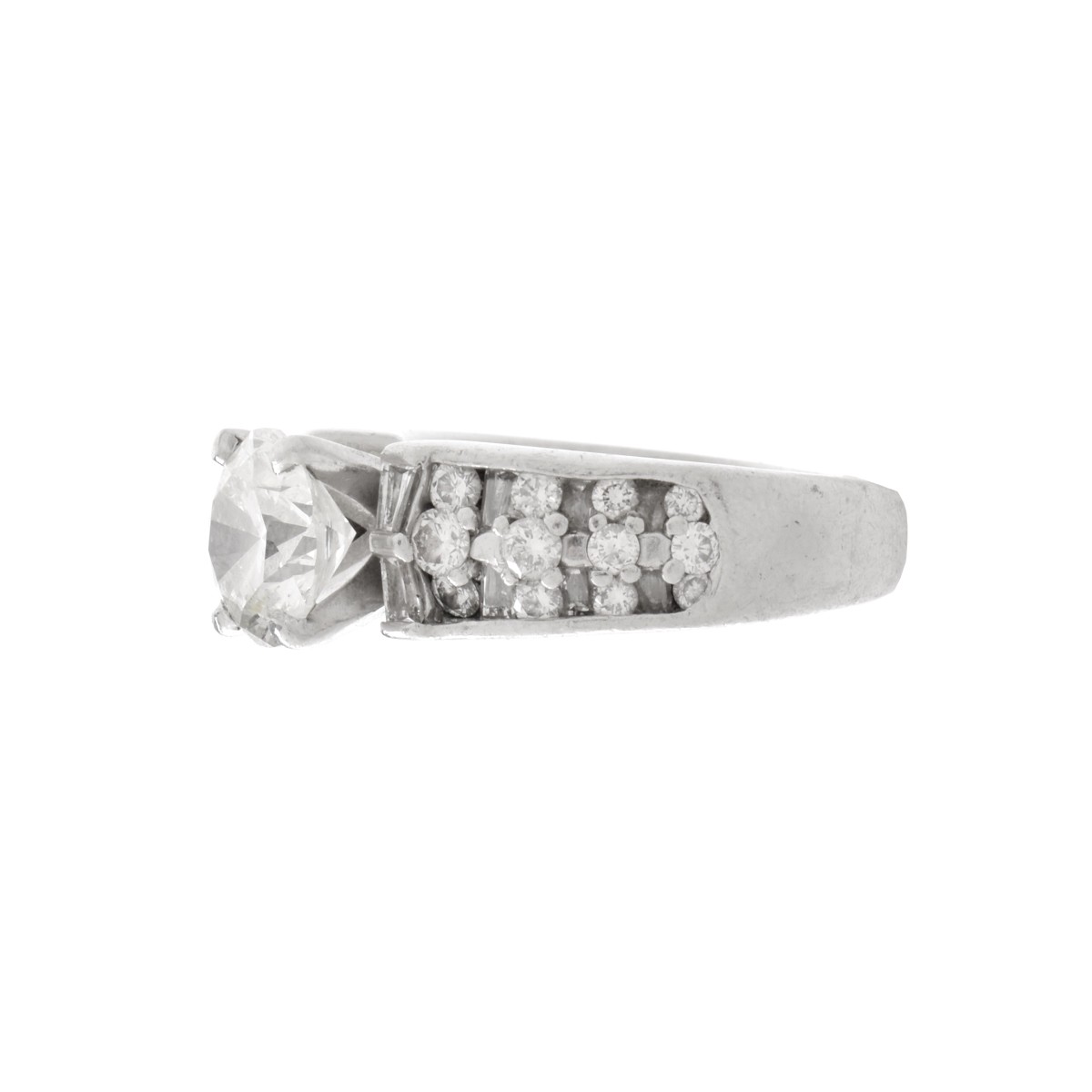 GIA Diamond and Platinum Ring