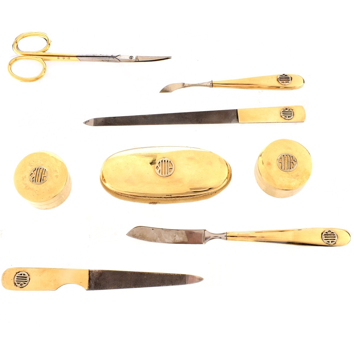 Victorian Cartier 14K Manicure Set