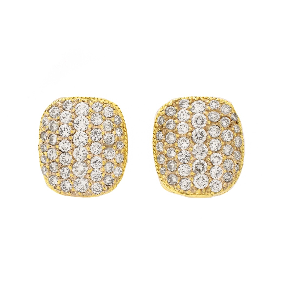 Diamond and 18K Earrings