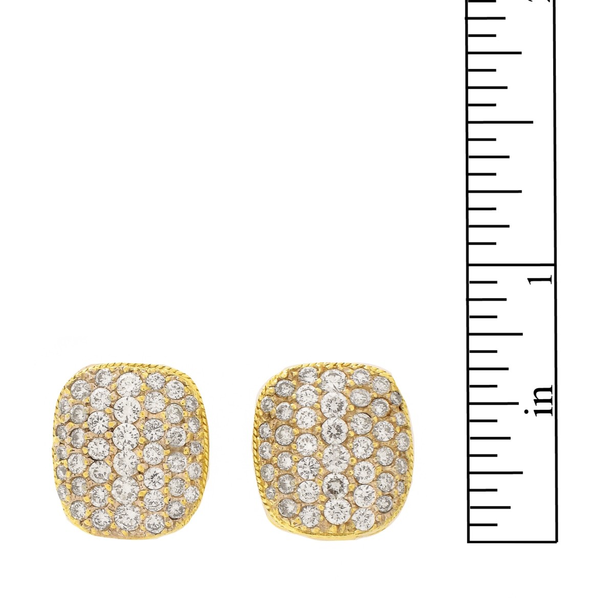 Diamond and 18K Earrings