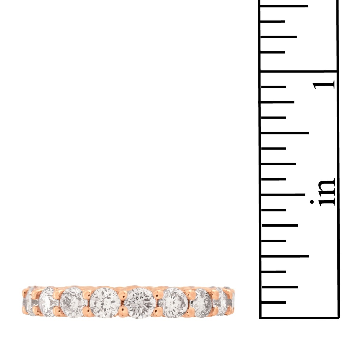 Pink Diamond and 18K Eternity Band