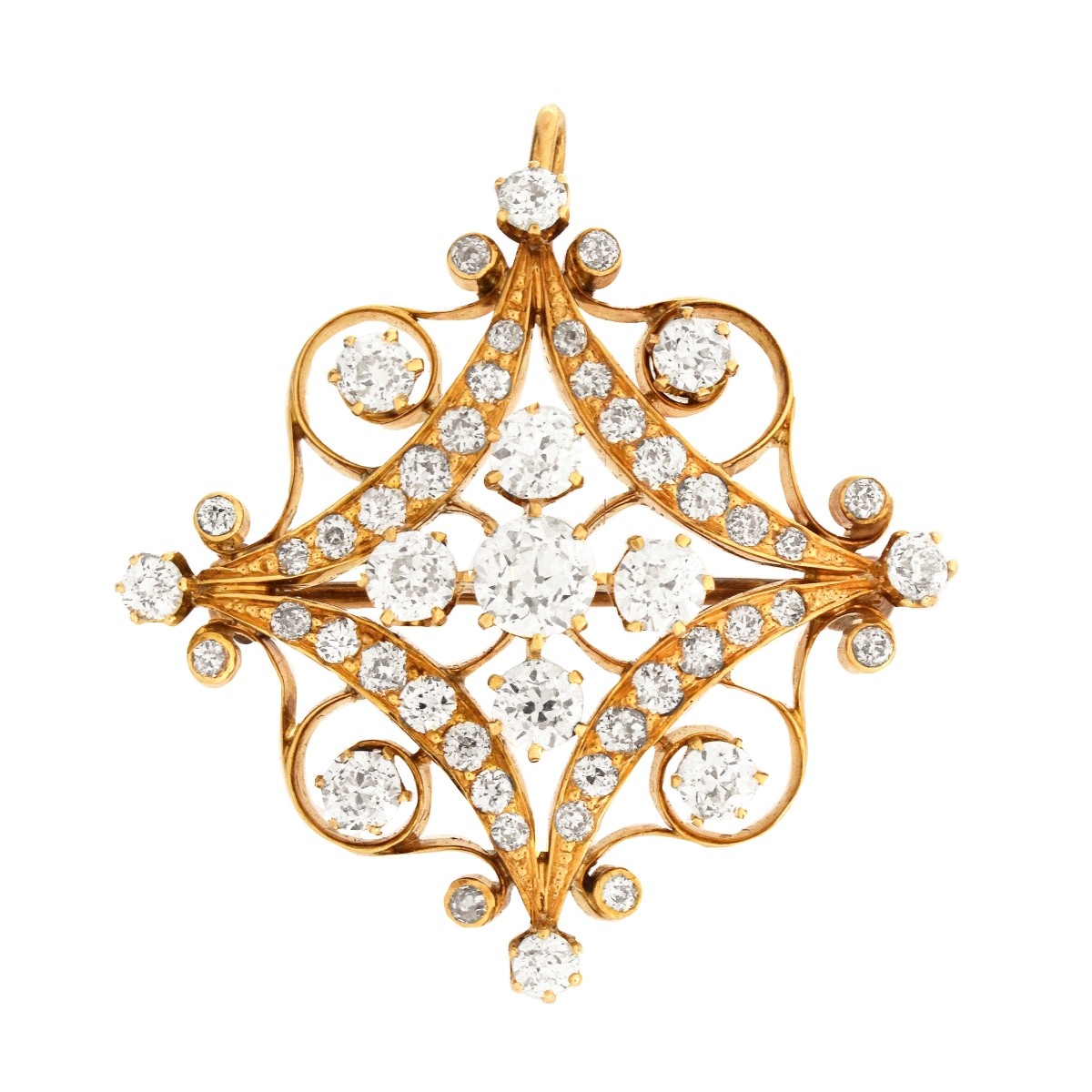 Tiffany & Co Diamond and 18K Brooch