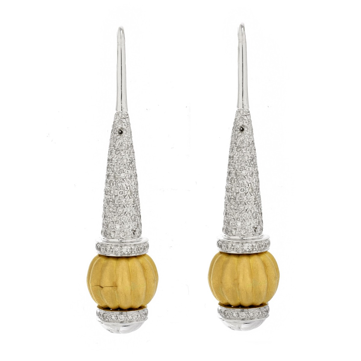 Diamond and 18K Earrings