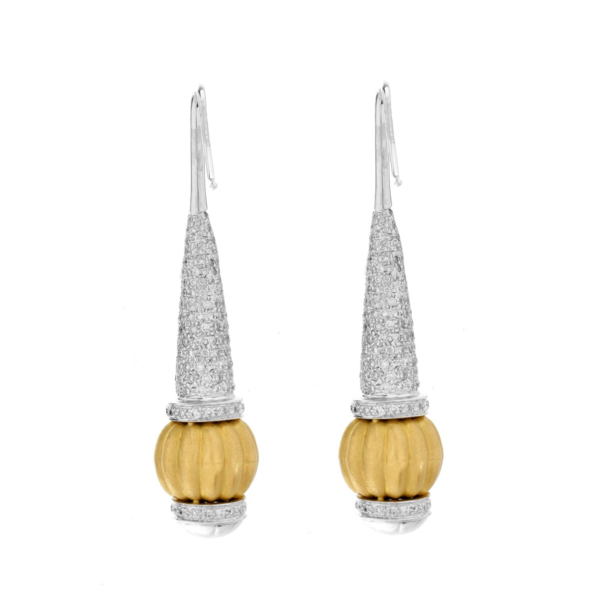 Diamond and 18K Earrings