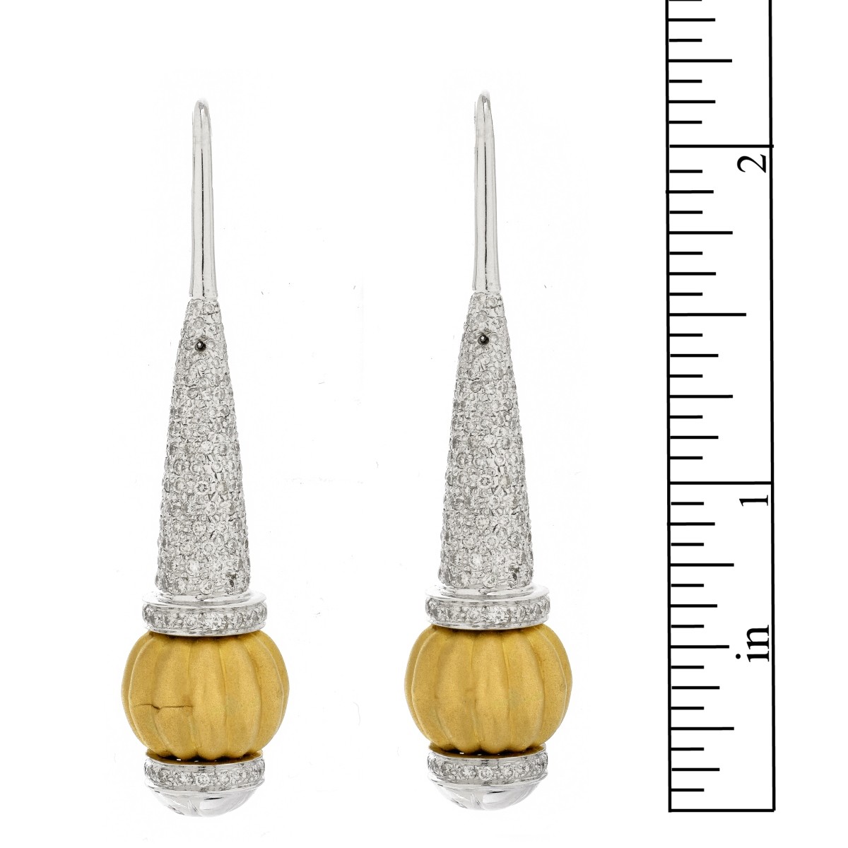 Diamond and 18K Earrings