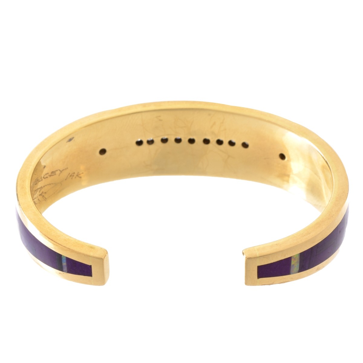 Ray Tracey Diamond and 14K Bangle