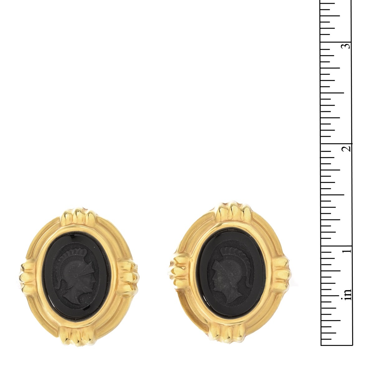 Onyx and 14K Earrings