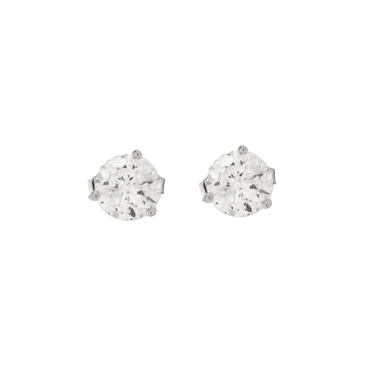 Diamond and 14K Ear Studs