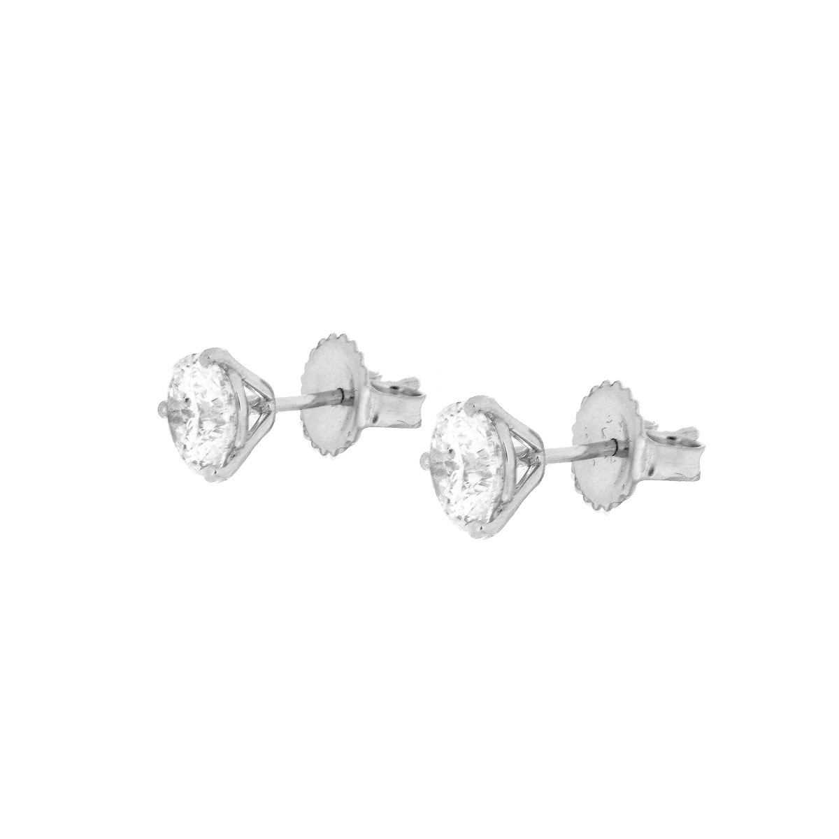 Diamond and 14K Ear Studs