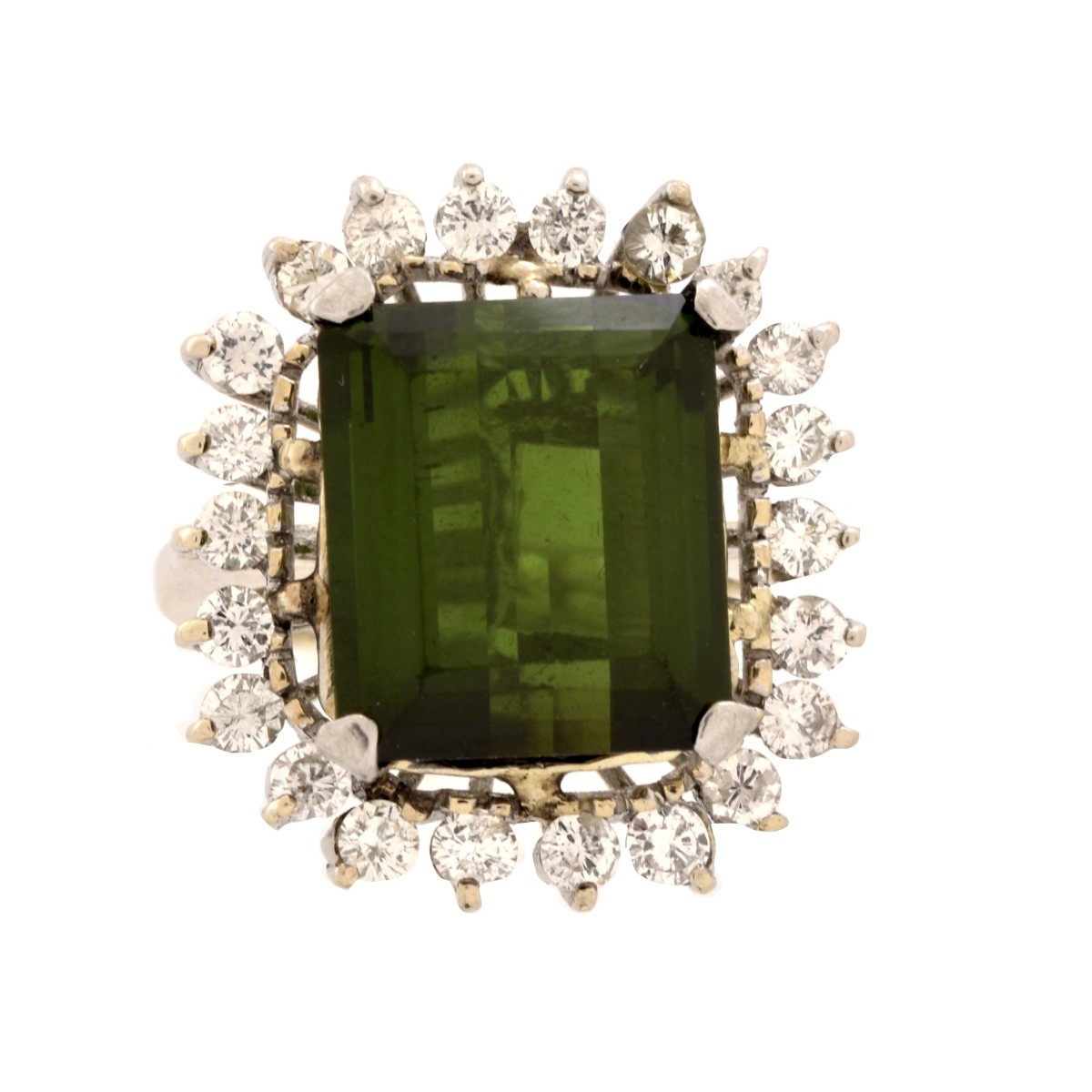 Tourmaline, Diamond and 18K Ring