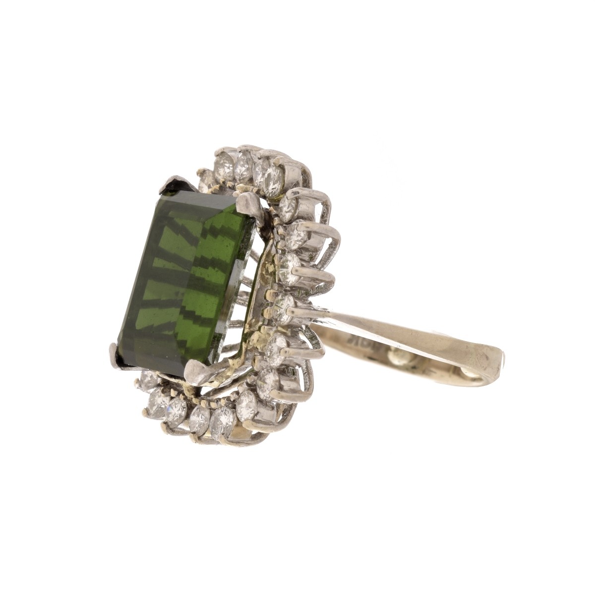 Tourmaline, Diamond and 18K Ring