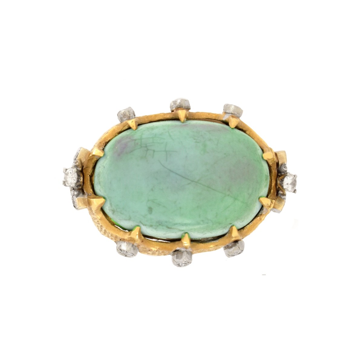 18K Turquoise, Diamond Ring