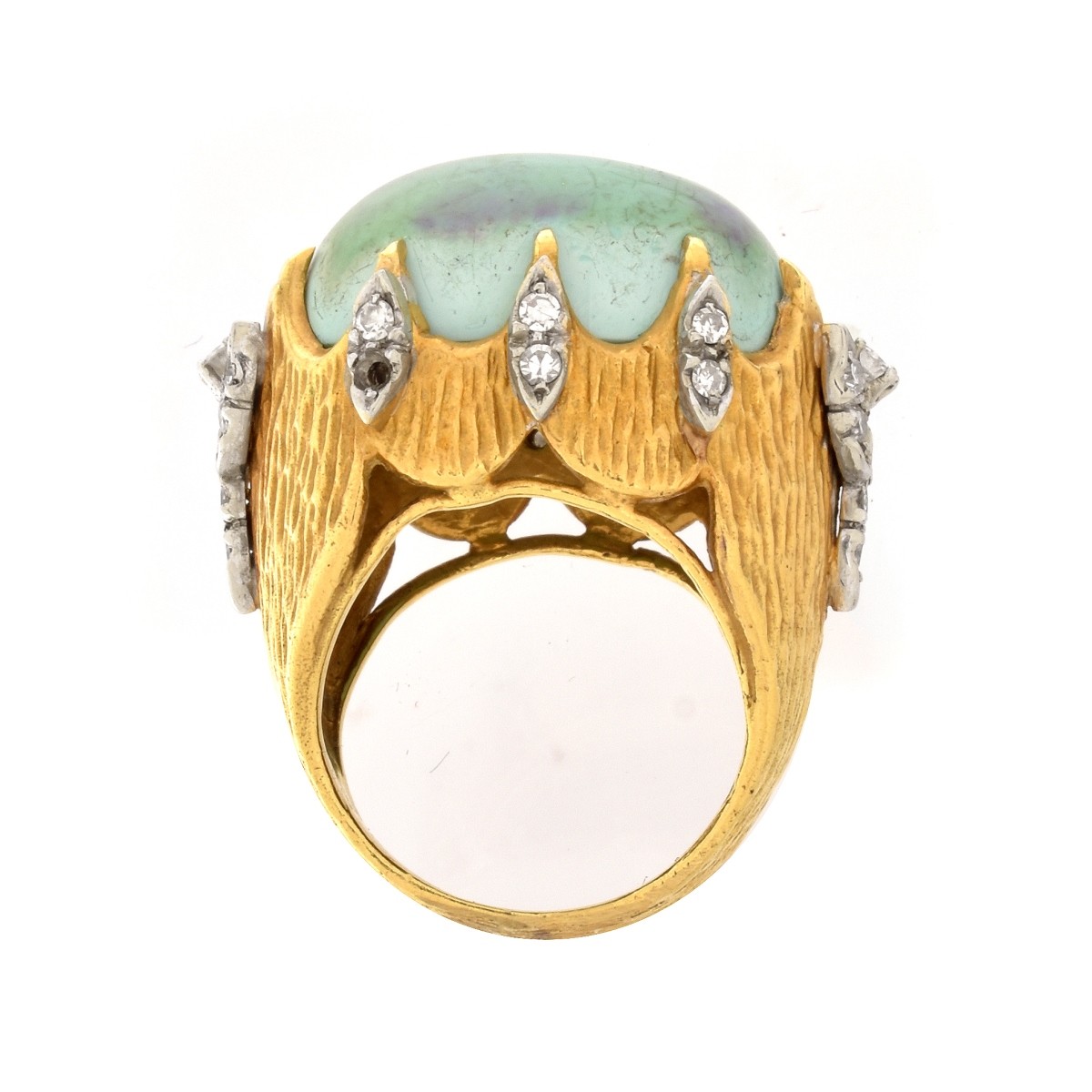 18K Turquoise, Diamond Ring