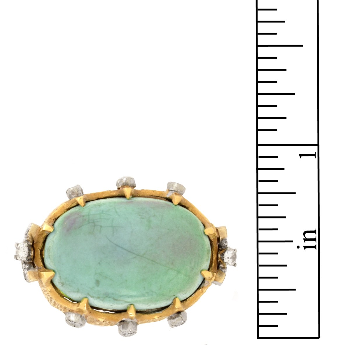 18K Turquoise, Diamond Ring