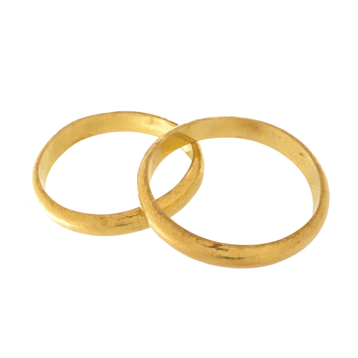 Pair Of 18K Bangle Bracelets