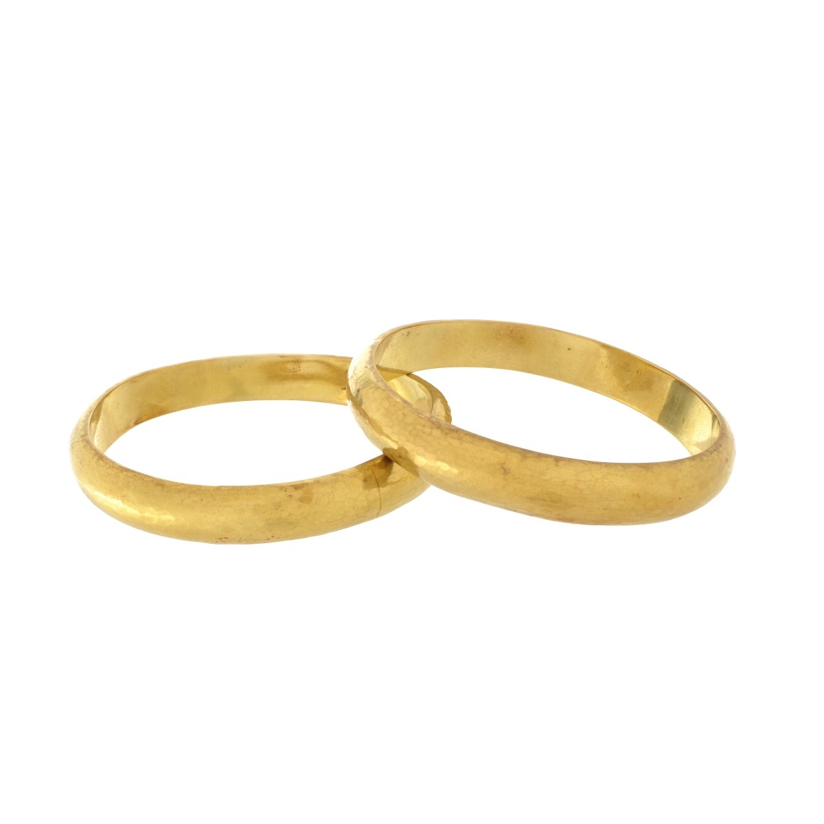 Pair Of 18K Bangle Bracelets