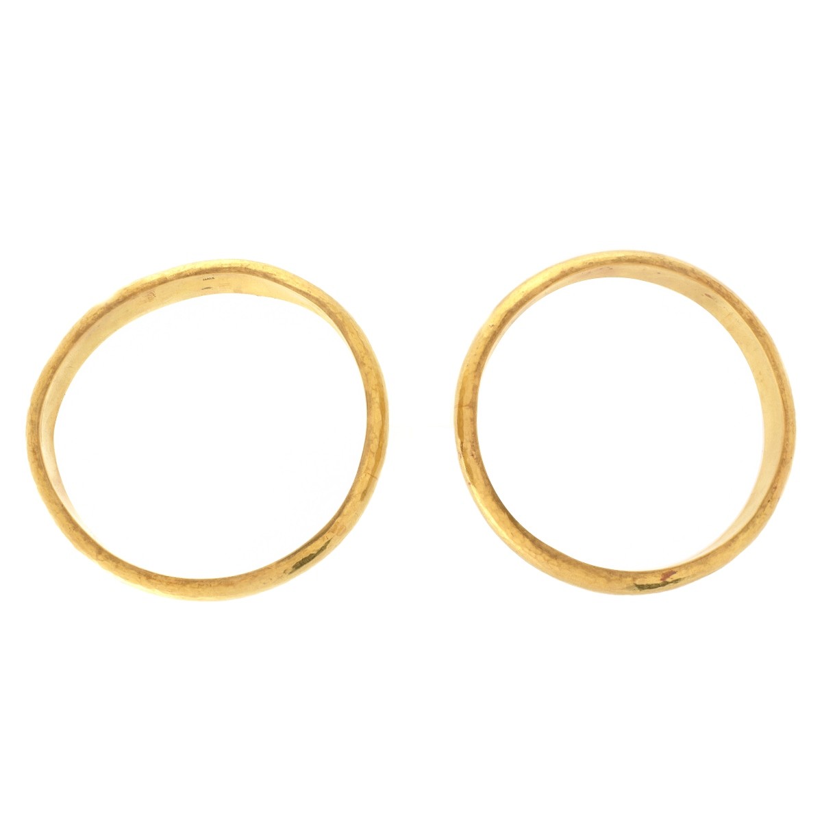 Pair Of 18K Bangle Bracelets