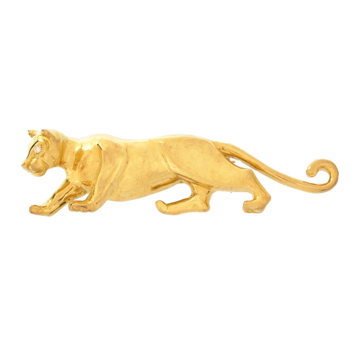 Vintage 18K Panther Brooch