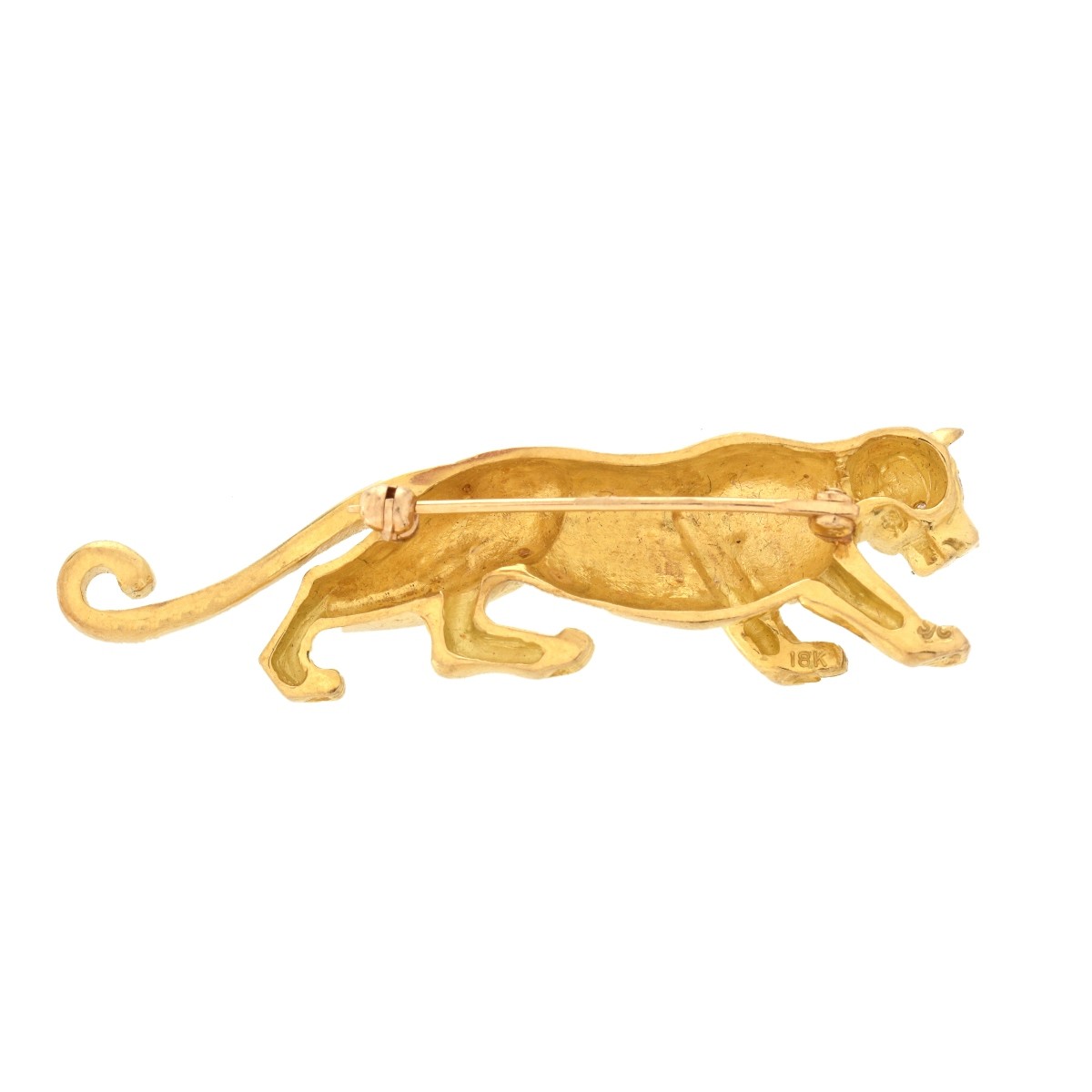 Vintage 18K Panther Brooch